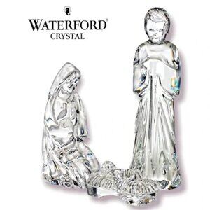 Waterford Crystal NATIVITY 3pc Set - Holy Family Mary, Joseph, Baby Jesus